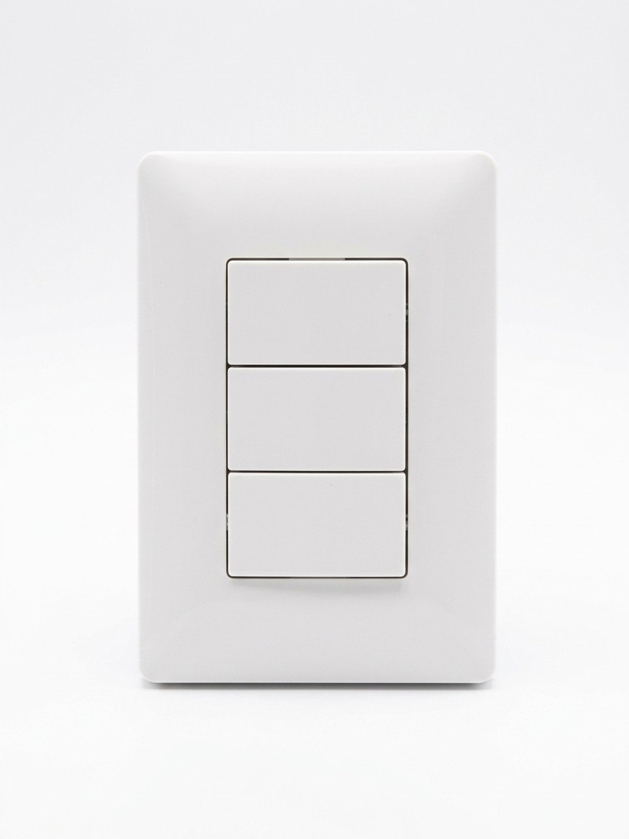 Interruptor triple 9/32 embutido 10A blanco